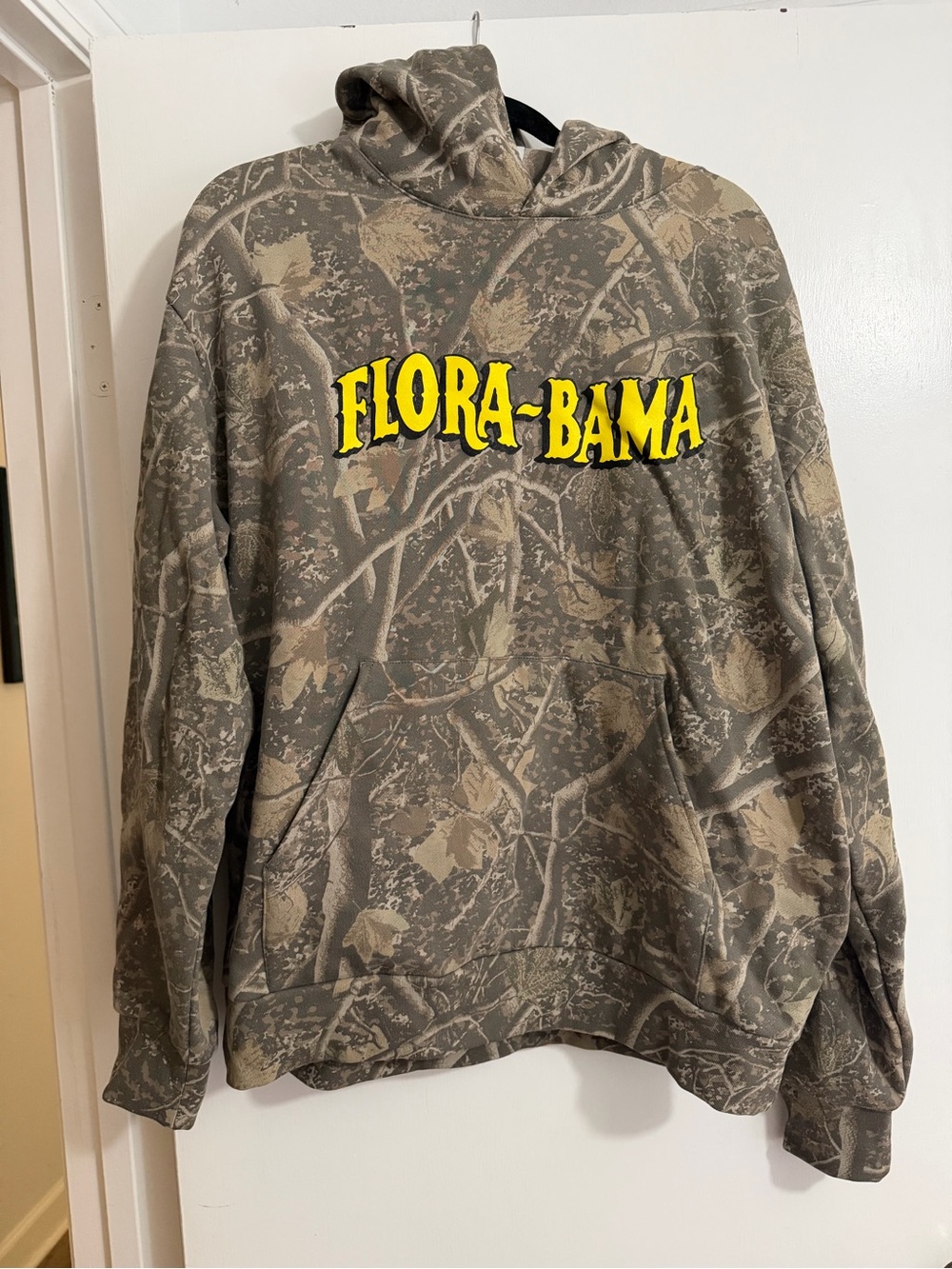 NWT Flora-Bama Camo Hoodie with Yellow Logo